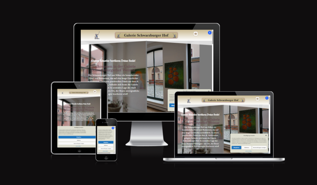webabbildung von der Galerie Schwarzburger Hof in Weimar-Screenshot