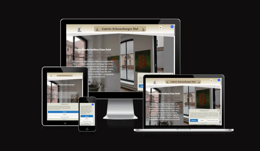 webabbildung von der Galerie Schwarzburger Hof in Weimar-Screenshot